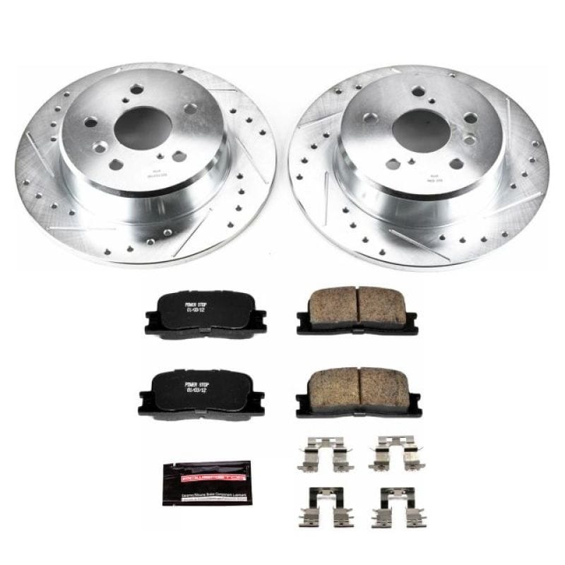 PowerStop — Z23 Daily Driver Carbon-Fiber Ceramic Brake Pad and Drilled & Slotted Rotor Kit