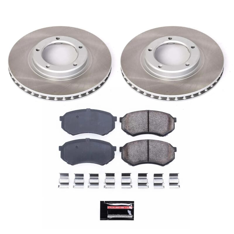 PowerStop — Semi-Coated Rotor and Low-Dust Ceramic Brake Pad Kit