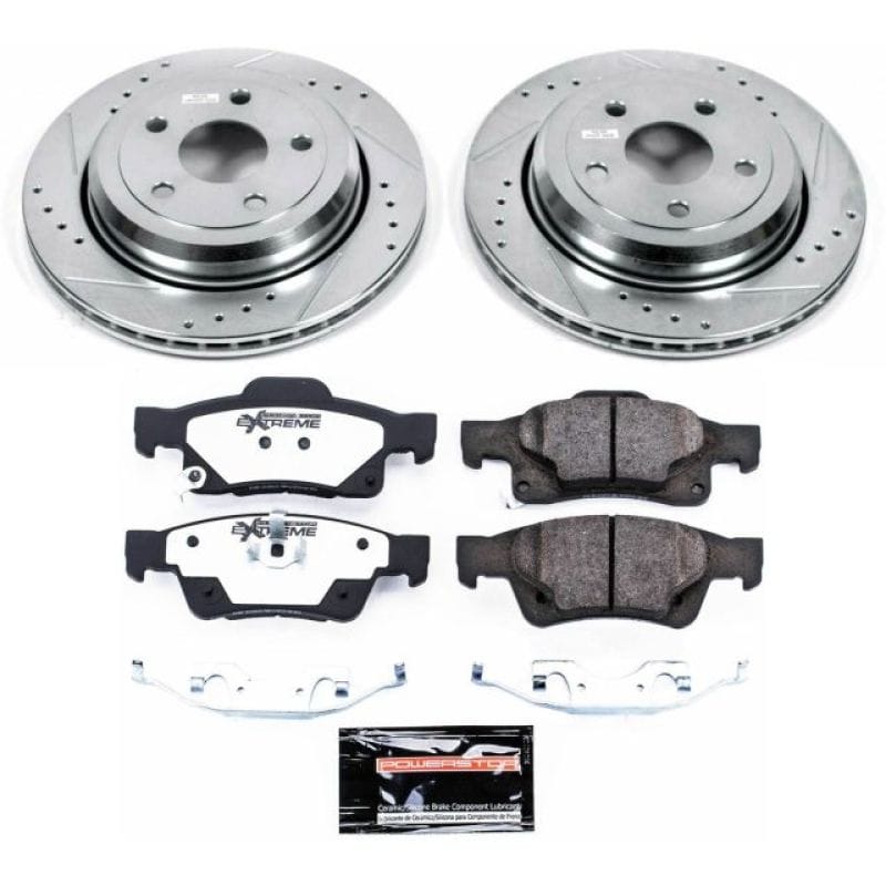 PowerStop — Z36 Truck and SUV Carbon-Fiber Ceramic Brake Pad and Drilled & Slotted Rotor Kit
