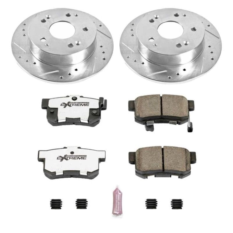 PowerStop — Z26 Street Performance Ceramic Brake Pad and Drilled & Slotted Rotor Kit