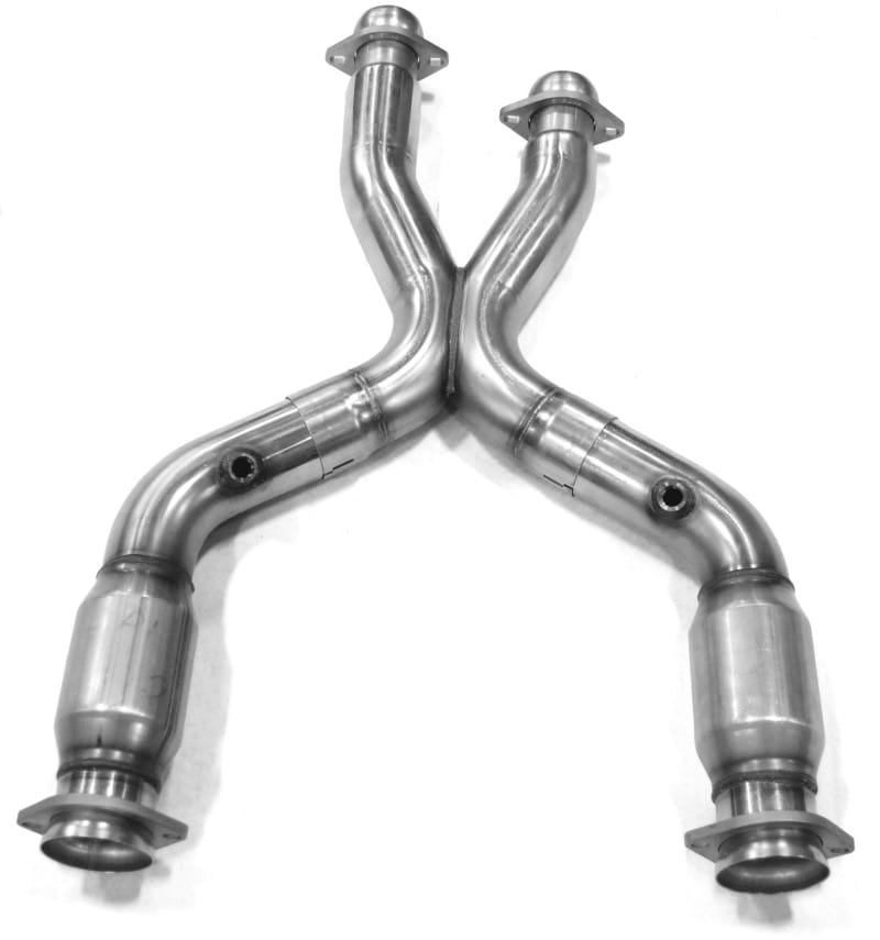 Kooks Headers — Kooks 99-04 Ford Mustang GT / Cobra 3in In x 2 1/2in OEM Out Cat SS X Pipe Kooks HDR Req
3in. x 2-1/2in. X-Pi
3" x 2-1/2" X-Pipe