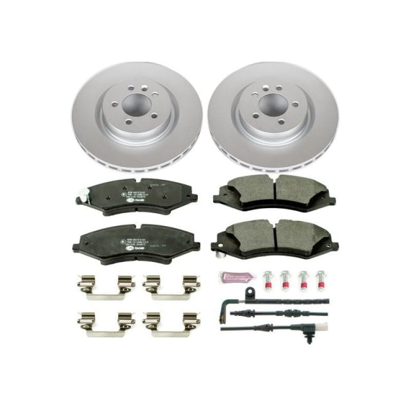 PowerStop — Genuine Geomet Coated Rotors, ECE-R90 Brake Pads + Hardware Kit