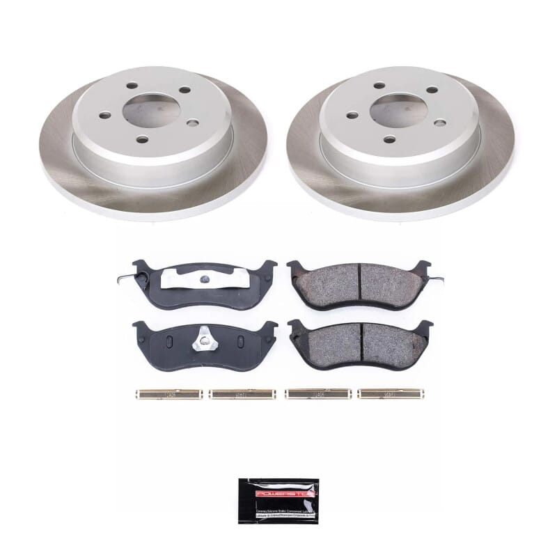 PowerStop — Semi-Coated Rotor and Low-Dust Ceramic Brake Pad Kit