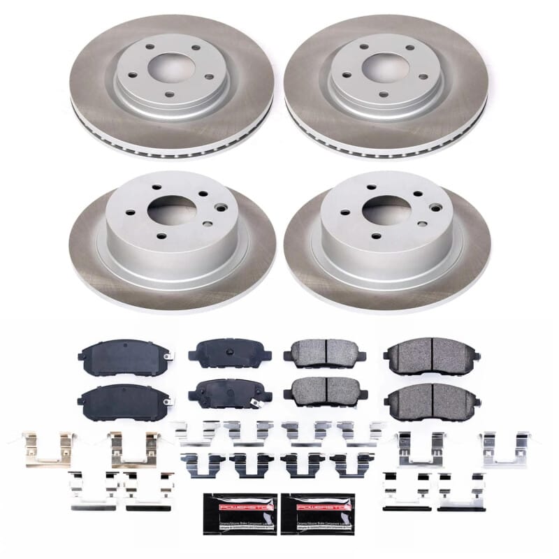 PowerStop — Z23 Daily Driver Carbon-Fiber Ceramic Brake Pad and Drilled & Slotted Rotor Kit