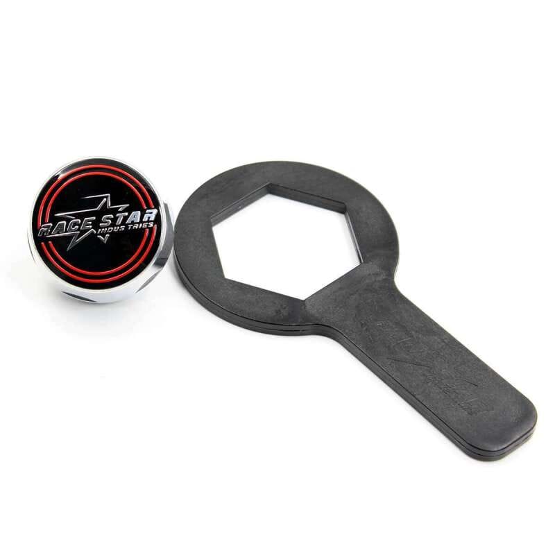 Race Star — Race Star Pro Forged Spindle Mount Cap (Push Through Style) Chrome - Single