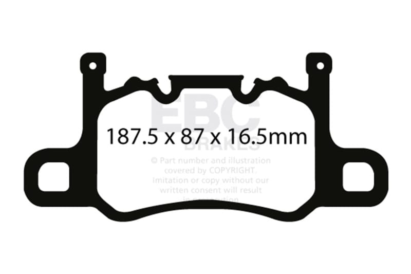 EBC — EBC 13-15 Porsche 911 (991) (Cast Iron Rotor only) 3.8 GT3 Yellowstuff Rear Brake Pads
Disc Brake Pad