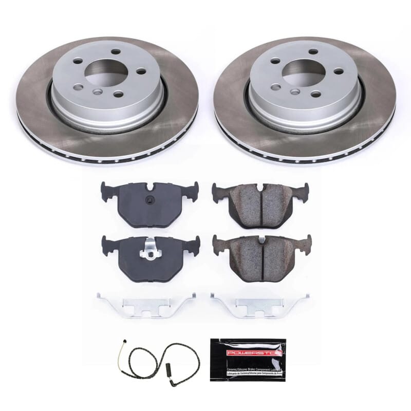 PowerStop — Semi-Coated Rotor and Low-Dust Ceramic Brake Pad Kit