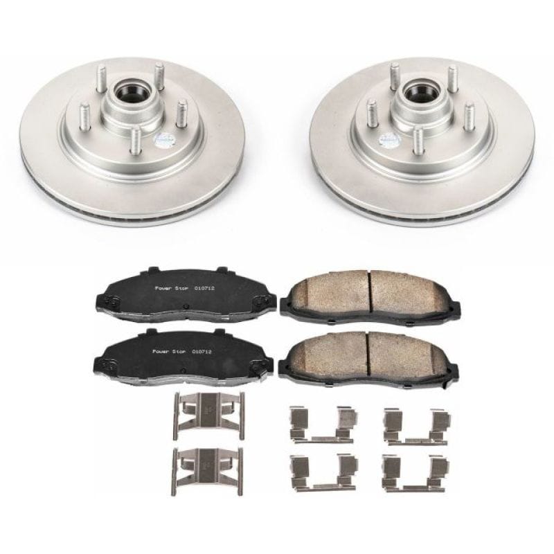 PowerStop — Genuine Geomet Coated Rotor and Low-Dust Ceramic Brake Pad Kit