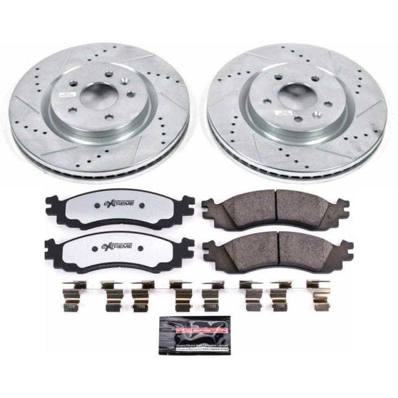 PowerStop — Z36 Truck and SUV Carbon-Fiber Ceramic Brake Pad and Drilled & Slotted Rotor Kit