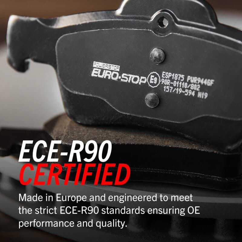 PowerStop — Genuine Geomet Coated Rotors, ECE-R90 Brake Pads + Hardware Kit