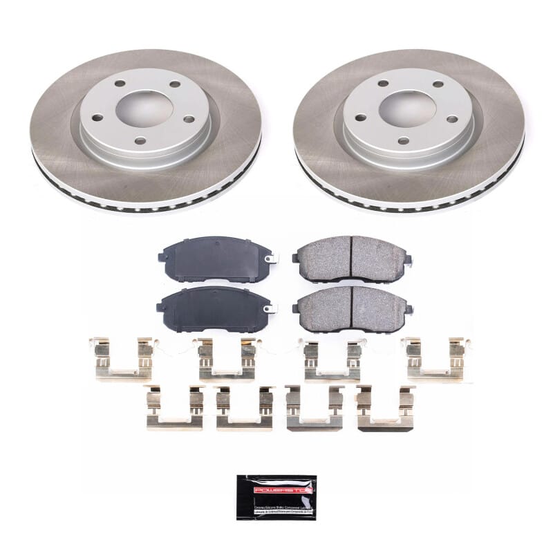 PowerStop — Semi-Coated Rotor and Low-Dust Ceramic Brake Pad Kit