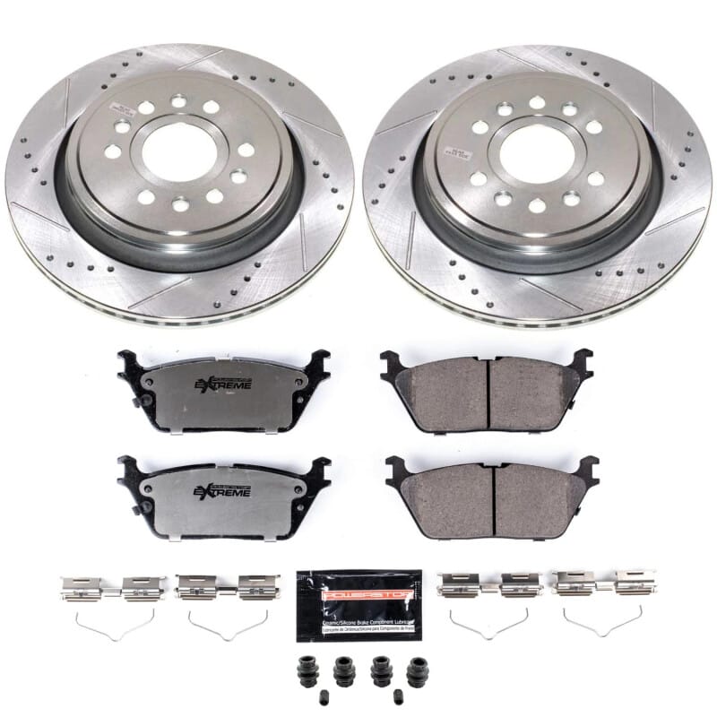 PowerStop — Z36 Truck and SUV Carbon-Fiber Ceramic Brake Pad and Drilled & Slotted Rotor Kit