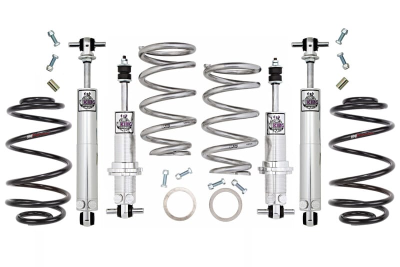 UMI Performance — AB4250-1 - 1964-1966 GM A-Body Shock/Spring Lowering Kit, Double Adj. Shocks
