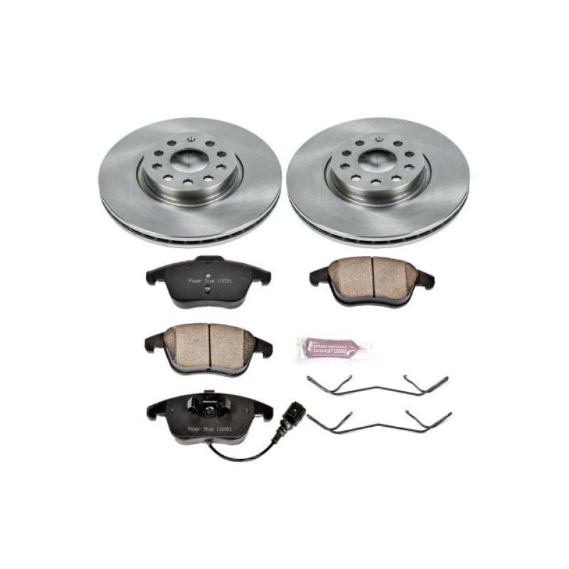 PowerStop — OE Stock Replacement Low-Dust Ceramic Brake Pad and Rotor Kit