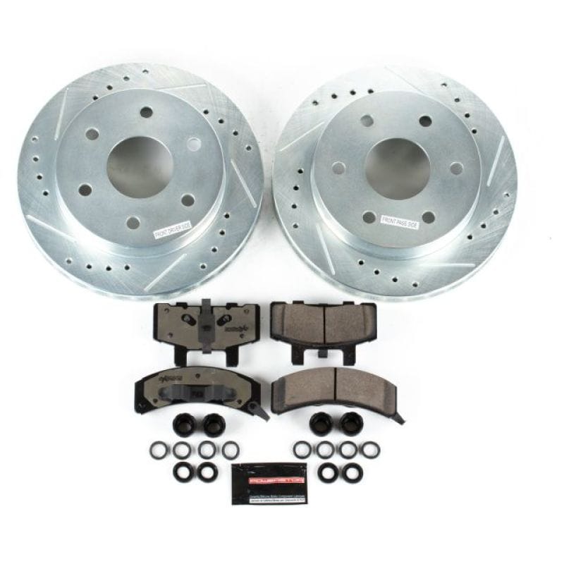 PowerStop — Z36 Truck and SUV Carbon-Fiber Ceramic Brake Pad and Drilled & Slotted Rotor Kit