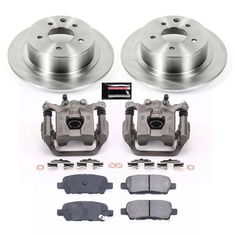 PowerStop — OE Stock Replacement Low-Dust Ceramic Brake Pad, Rotor and Caliper Kit
