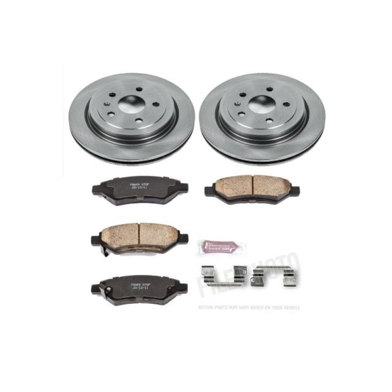 PowerStop — OE Stock Replacement Low-Dust Ceramic Brake Pad and Rotor Kit