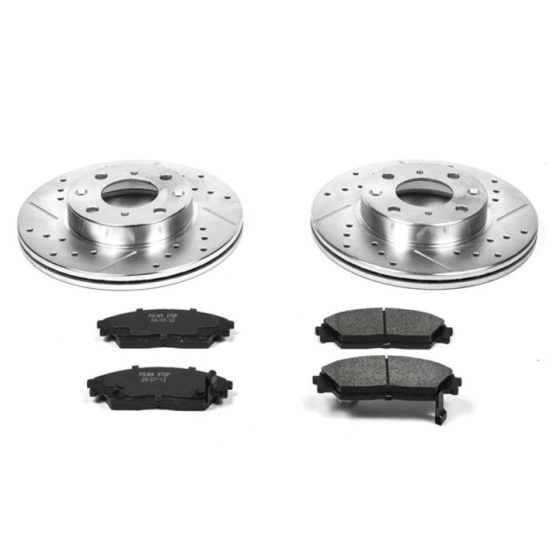 PowerStop — Z23 Daily Driver Carbon-Fiber Ceramic Brake Pad and Drilled & Slotted Rotor Kit
