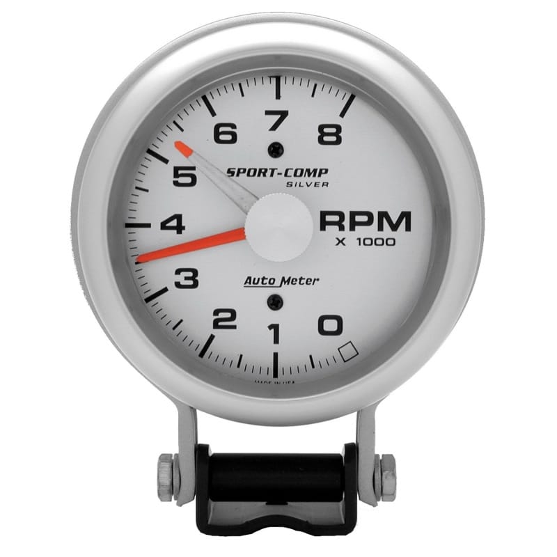 AutoMeter — GAUGE, TACHOMETER, 3 3/4", 8K RPM, PEDESTAL W/ RED LINE, ULTRA-LITE