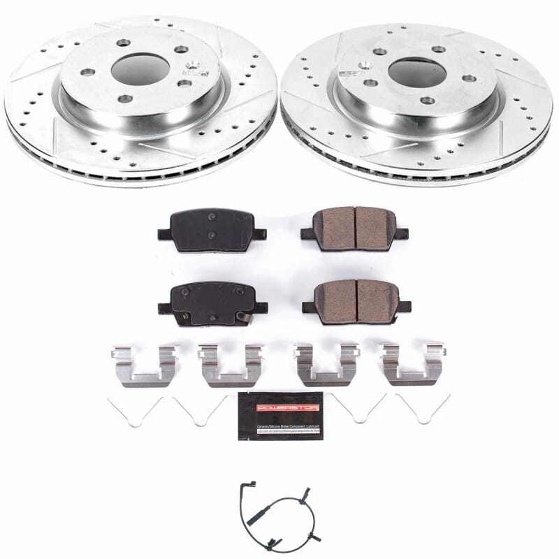 PowerStop — Z23 Daily Driver Carbon-Fiber Ceramic Brake Pad and Drilled & Slotted Rotor Kit