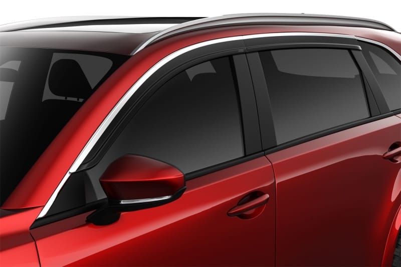 Husky Liners — Low Profile Ventvisor Deflector; Smoke with Chrome Trim; Outside Mount; 4 pc.
