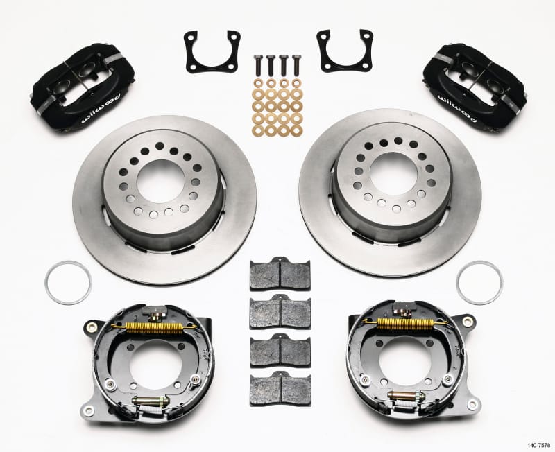 Wilwood — KIT,REAR,DISC/DRUM,12 BOLT,SPECIAL 2.81 OFF,1PC,BLACK POWDER COAT