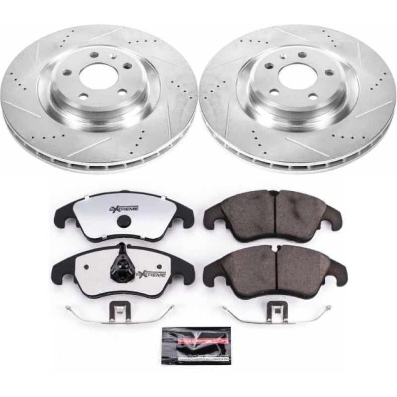 PowerStop — Z26 Street Performance Ceramic Brake Pad and Drilled & Slotted Rotor Kit