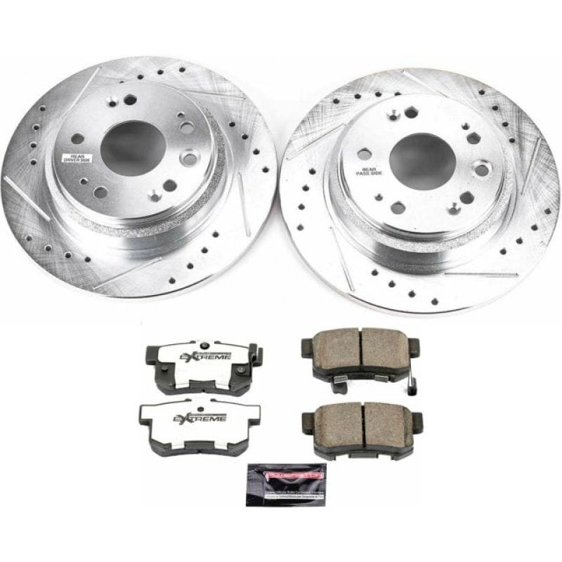 PowerStop — Z26 Street Performance Ceramic Brake Pad and Drilled & Slotted Rotor Kit