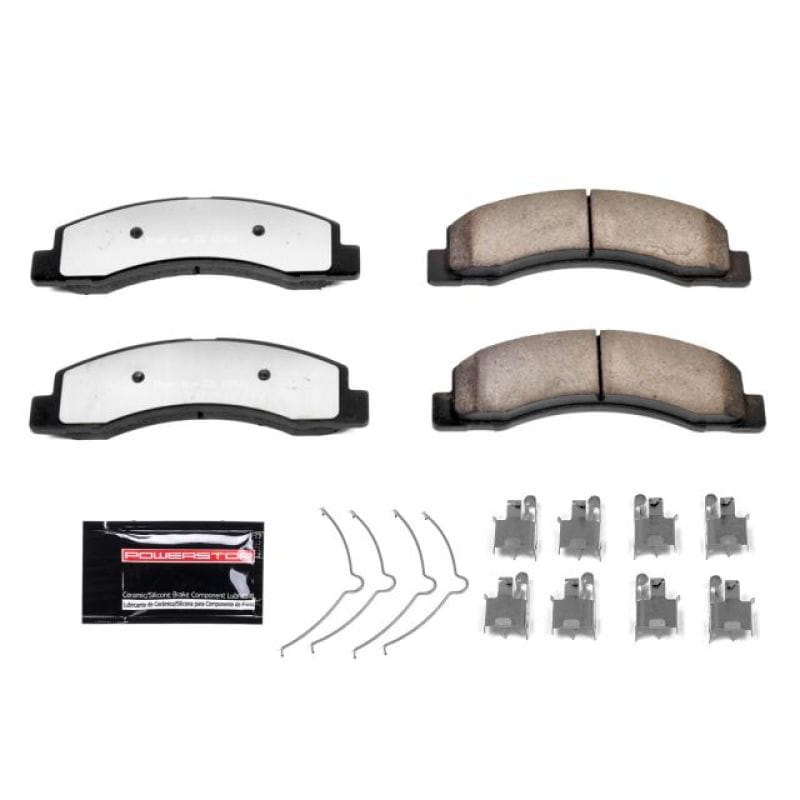 PowerStop — PowerStop - Z36 Truck and SUV Carbon-Fiber Ceramic Brake Pads with Hardware Kit