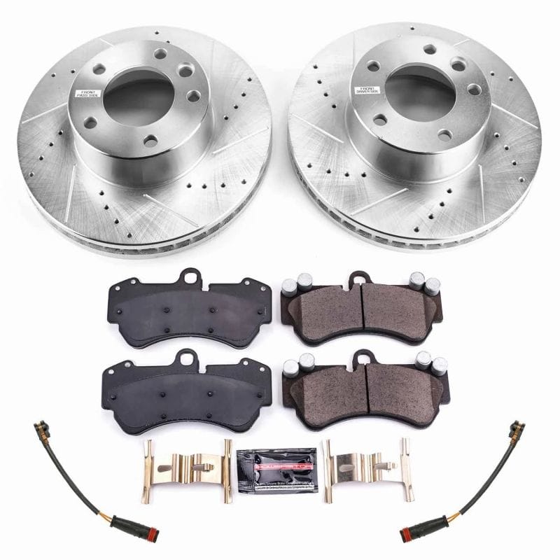 PowerStop — Z23 Daily Driver Carbon-Fiber Ceramic Brake Pad and Drilled & Slotted Rotor Kit