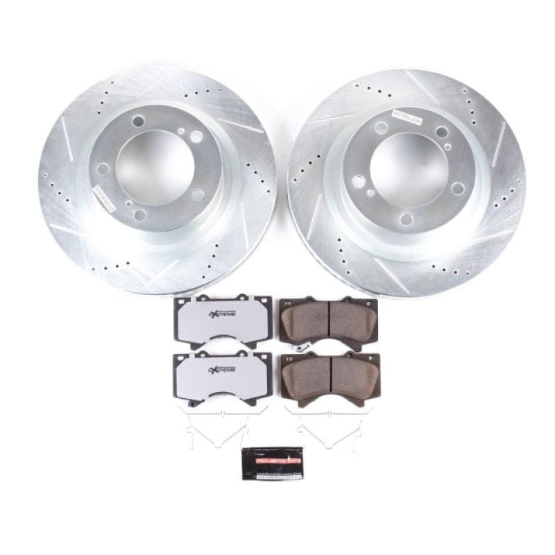 PowerStop — Z36 Truck and SUV Carbon-Fiber Ceramic Brake Pad and Drilled & Slotted Rotor Kit