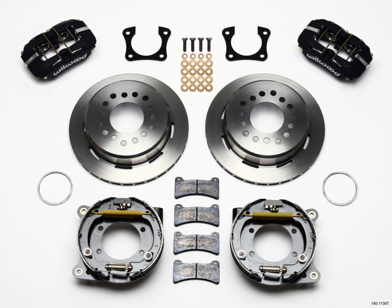 Wilwood — KIT,REAR,DISC/DRUM,OLDS/PONT,2.81 OFFSET 1PC 11.00,BLACK POWDER COAT