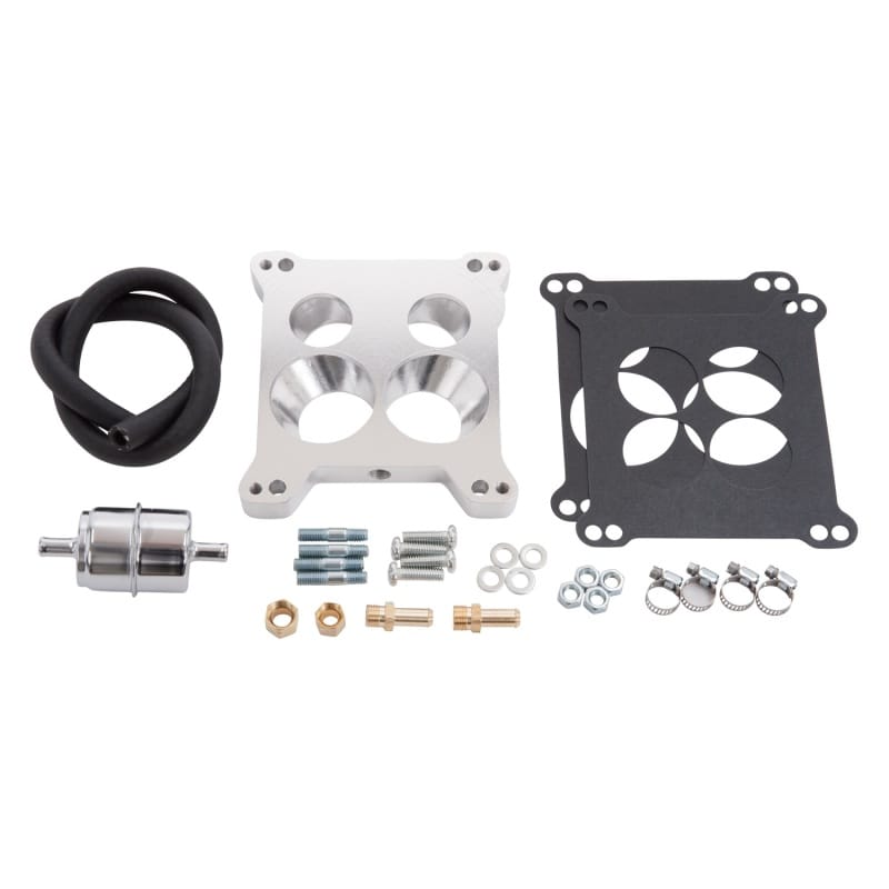 Edelbrock — Quadrajet Carburetor Replacement Adapter Kit
QuadraJet Adapter and Fuel Line Kit
