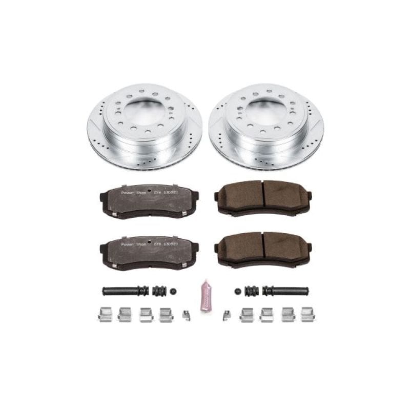 PowerStop — Z36 Truck and SUV Carbon-Fiber Ceramic Brake Pad and Drilled & Slotted Rotor Kit