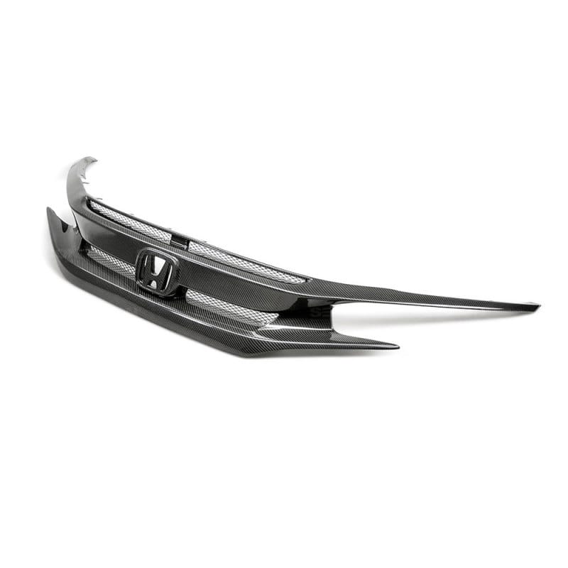 Seibon — Seibon 16-18 Honda Civic OEM-Style Carbon Fiber Front Grill