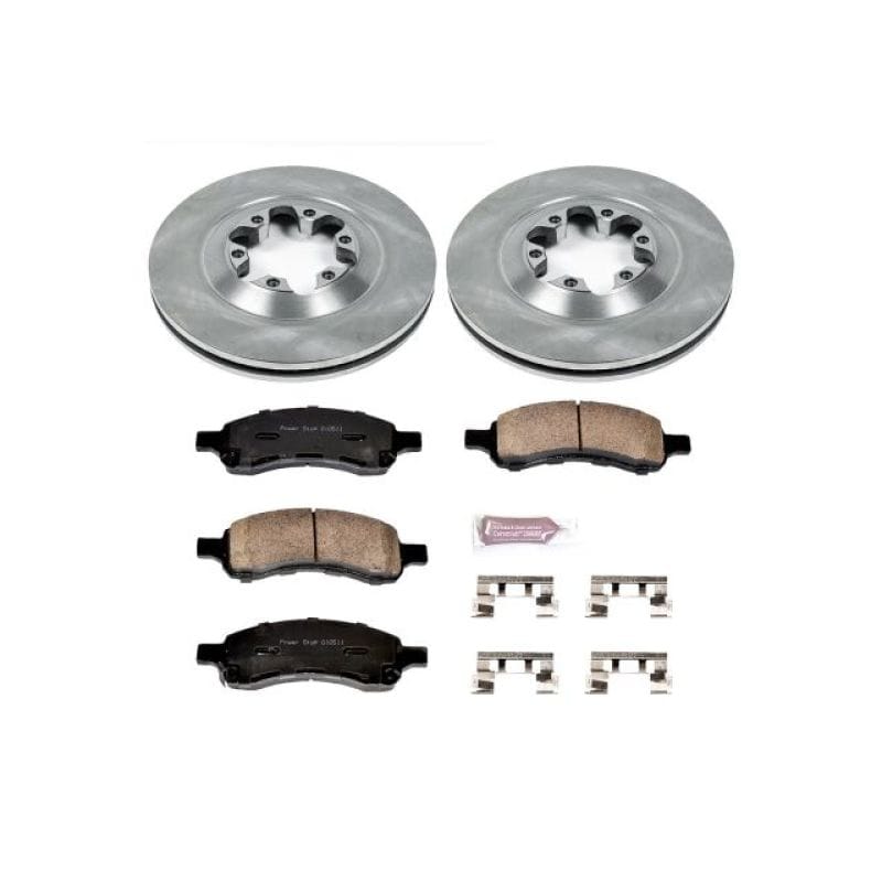 PowerStop — OE Stock Replacement Low-Dust Ceramic Brake Pad and Rotor Kit