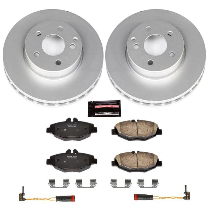 PowerStop — Genuine Geomet Coated Rotor and Carbon-Fiber Ceramic Brake Pad Kit