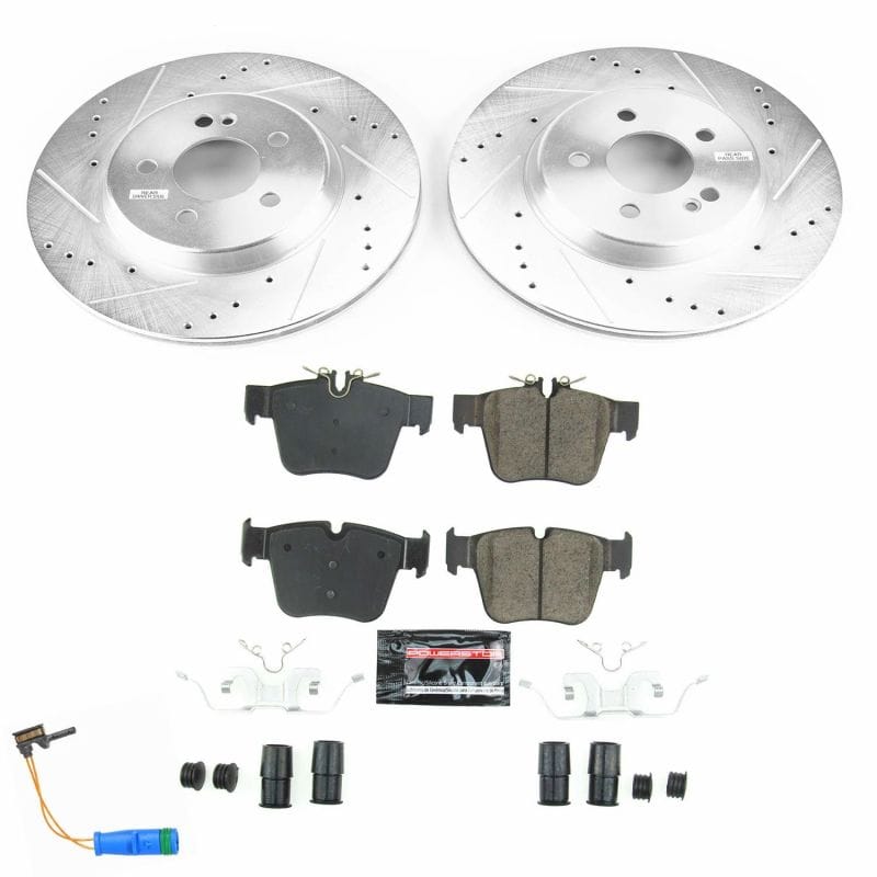 PowerStop — Z23 Daily Driver Carbon-Fiber Ceramic Brake Pad and Drilled & Slotted Rotor Kit