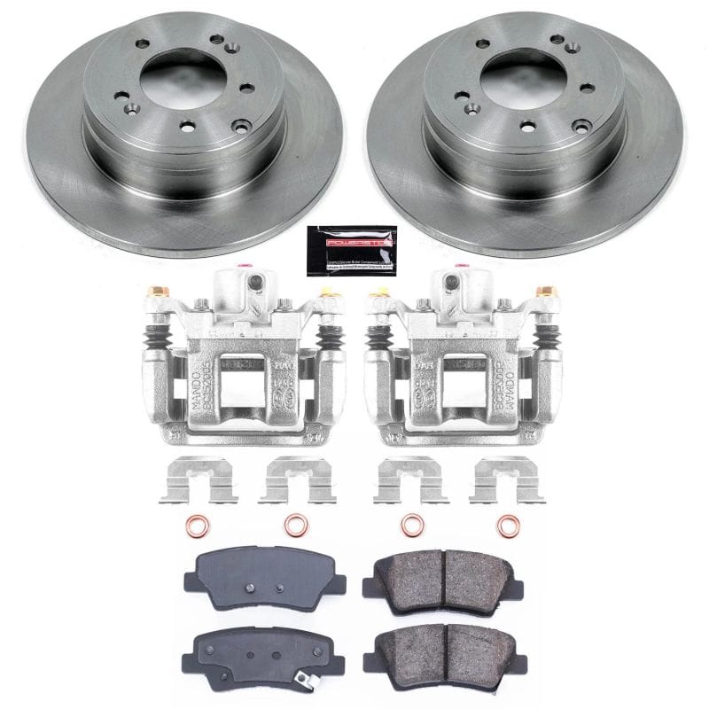 PowerStop — OE Stock Replacement Low-Dust Ceramic Brake Pad, Rotor and Caliper Kit