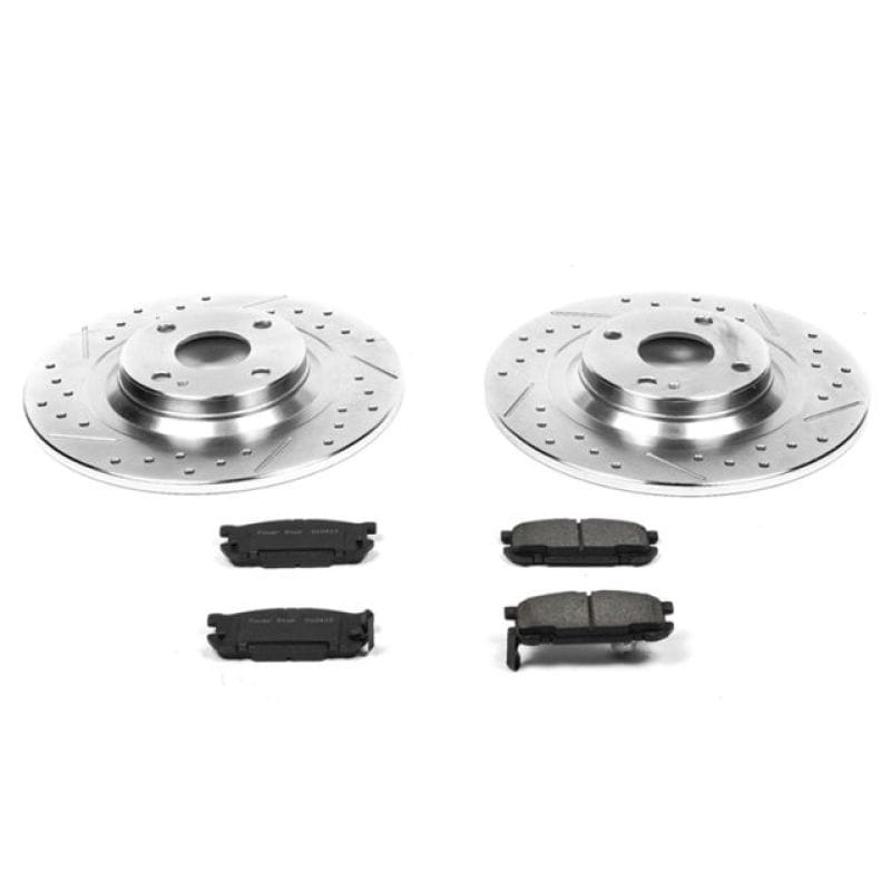 PowerStop — Z23 Daily Driver Carbon-Fiber Ceramic Brake Pad and Drilled & Slotted Rotor Kit