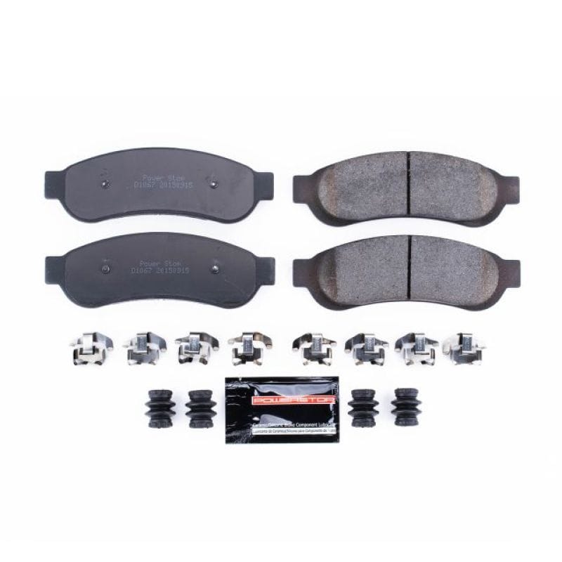 PowerStop — PowerStop - Z23 Daily Driver Carbon-Fiber Ceramic Brake Pads with Hardware Kit