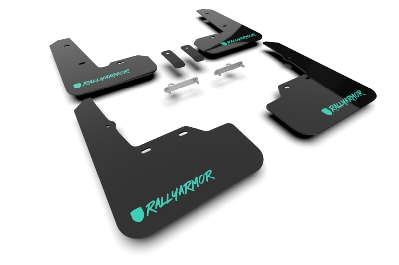 Rally Armor — Black Mud Flap/Teal Logo