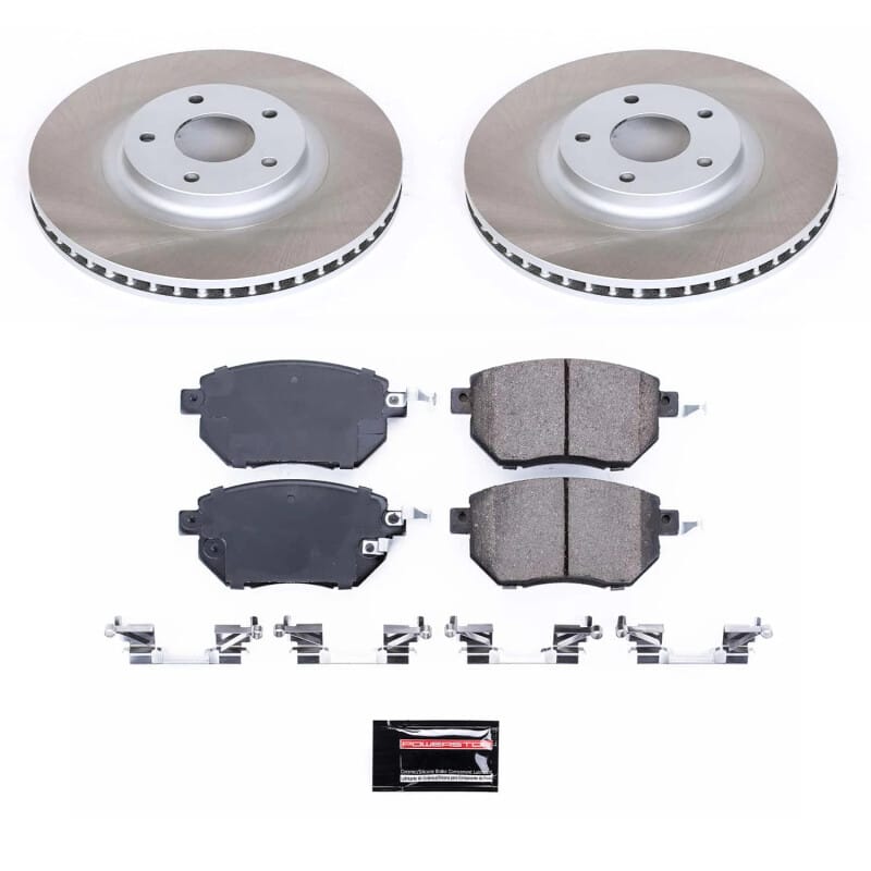 PowerStop — Semi-Coated Rotor and Low-Dust Ceramic Brake Pad Kit