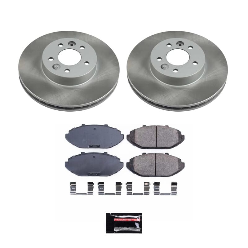 PowerStop — Semi-Coated Rotor and Low-Dust Ceramic Brake Pad Kit