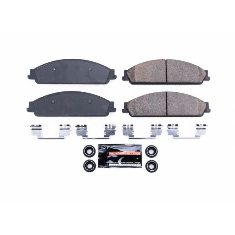 PowerStop — PowerStop - Z23 Daily Driver Carbon-Fiber Ceramic Brake Pads with Hardware Kit
