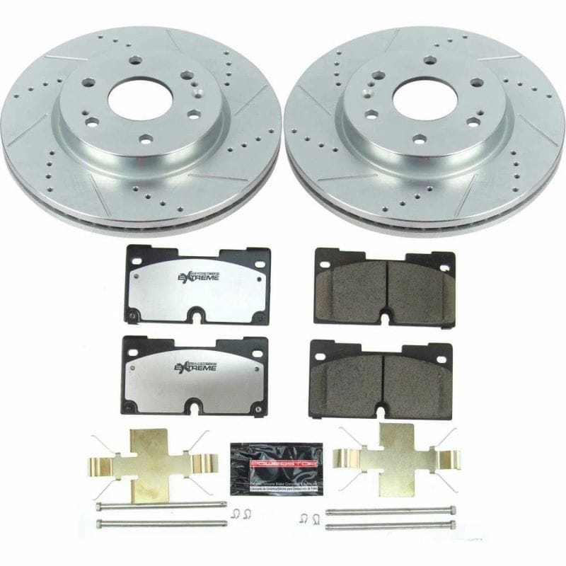 PowerStop — Z36 Truck and SUV Carbon-Fiber Ceramic Brake Pad and Drilled & Slotted Rotor Kit