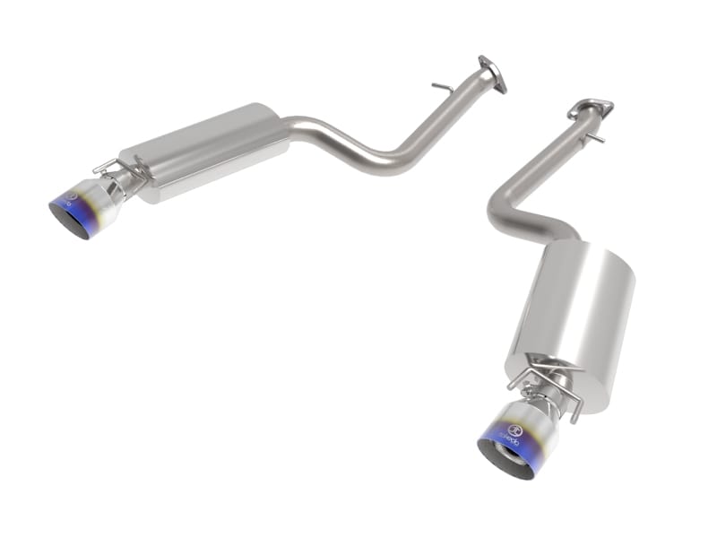 aFe — Takeda 2-1/2 IN 304 Stainless Steel Axle-Back Exhaust System w/ Blue Tip