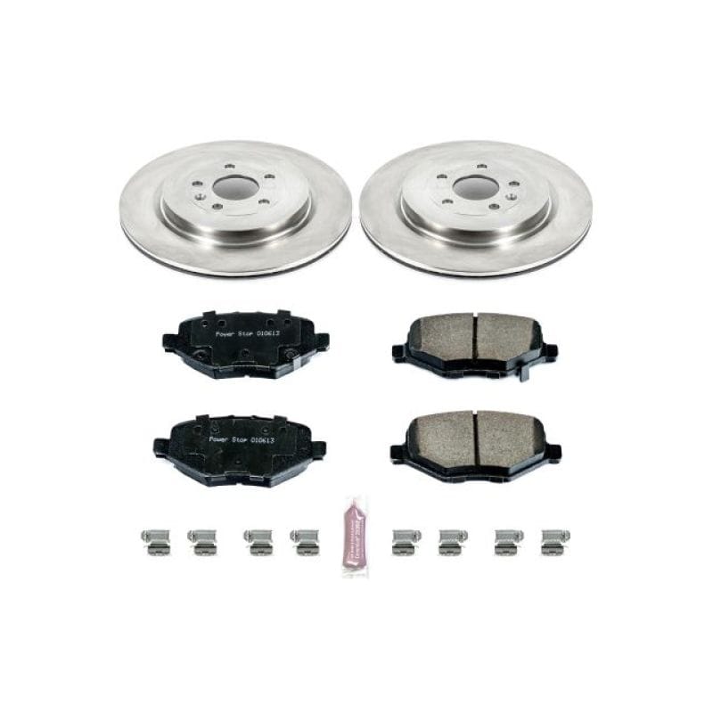 PowerStop — OE Stock Replacement Low-Dust Ceramic Brake Pad and Rotor Kit