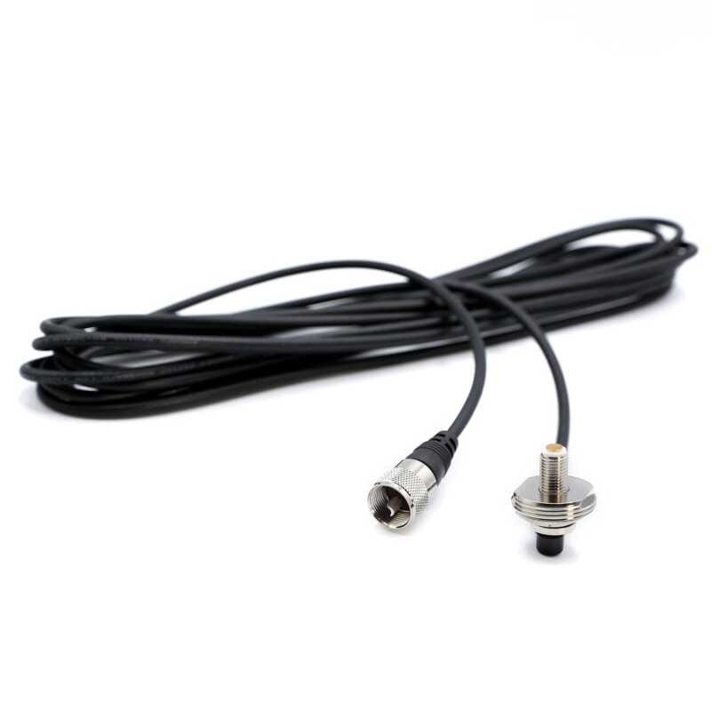 Rugged Radios — Rugged Radios 17 Ft Antenna Coax Cable with 3/8 NMO (TM) Thick Mount