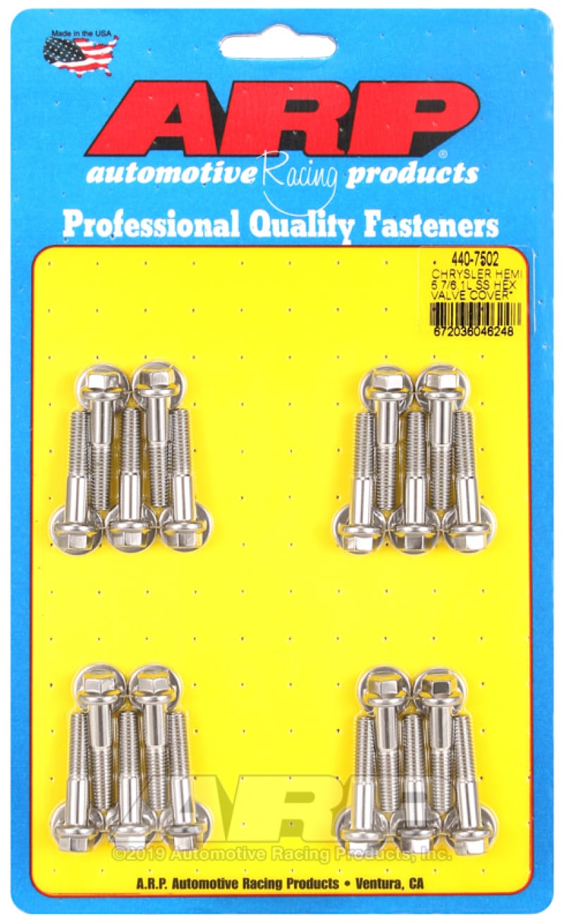 ARP — ARP Chrysler hemi 5.7/6.1L SS Hex Valve Cover Bolt Kit